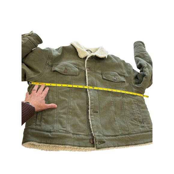 Oliver Logan Oakhurst Sherpa Jacket Terrarium Moss Size XL Trucker Jacket - Picture 9 of 10